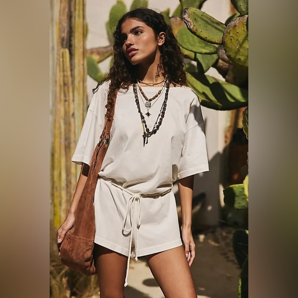 *NWOT* Free People Monet Romper in White